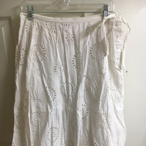 Talbots eyelet skirt